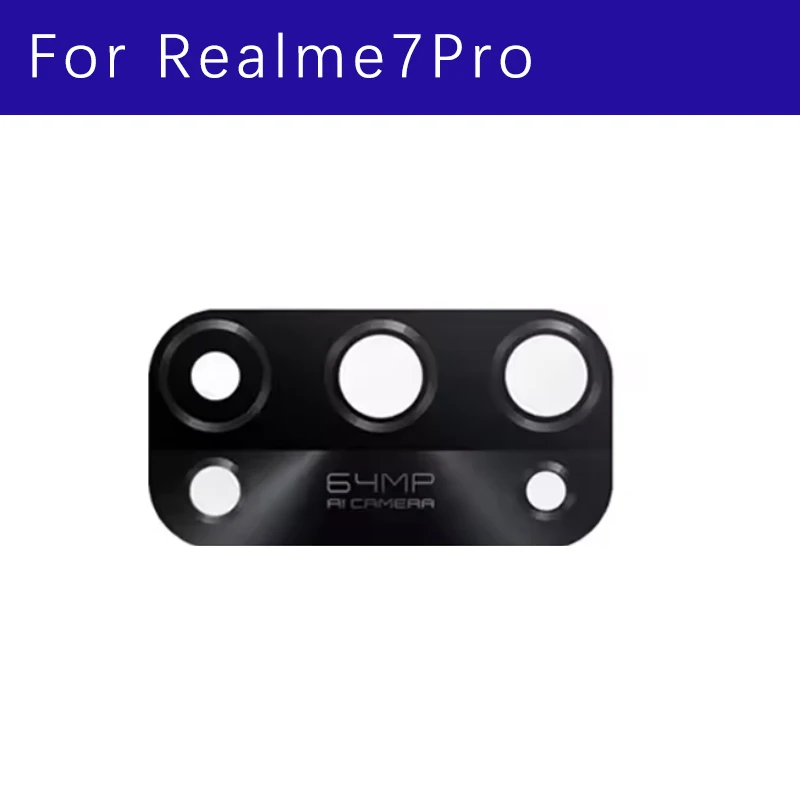 

Стеклянный объектив задней камеры для объектива задней камеры Realme 7PRO с наклейкой, запасные части
