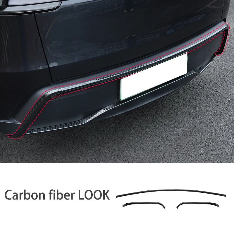 اكسسوارات السيارات مناسبة ل تسلا نموذج جديد Y 2025 2026 2027 الفولاذ المقاوم للصدأ المصد الخلفي غطاء حماية صب قطاع الكسوة