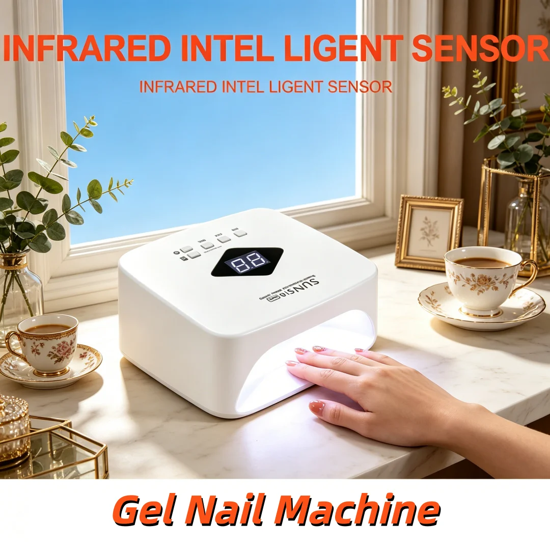 

Portable Rechargeable Cordless Nail UV LED Light Professional Gel Nail Machine Removable Bottom 4 Timer Nail Tool