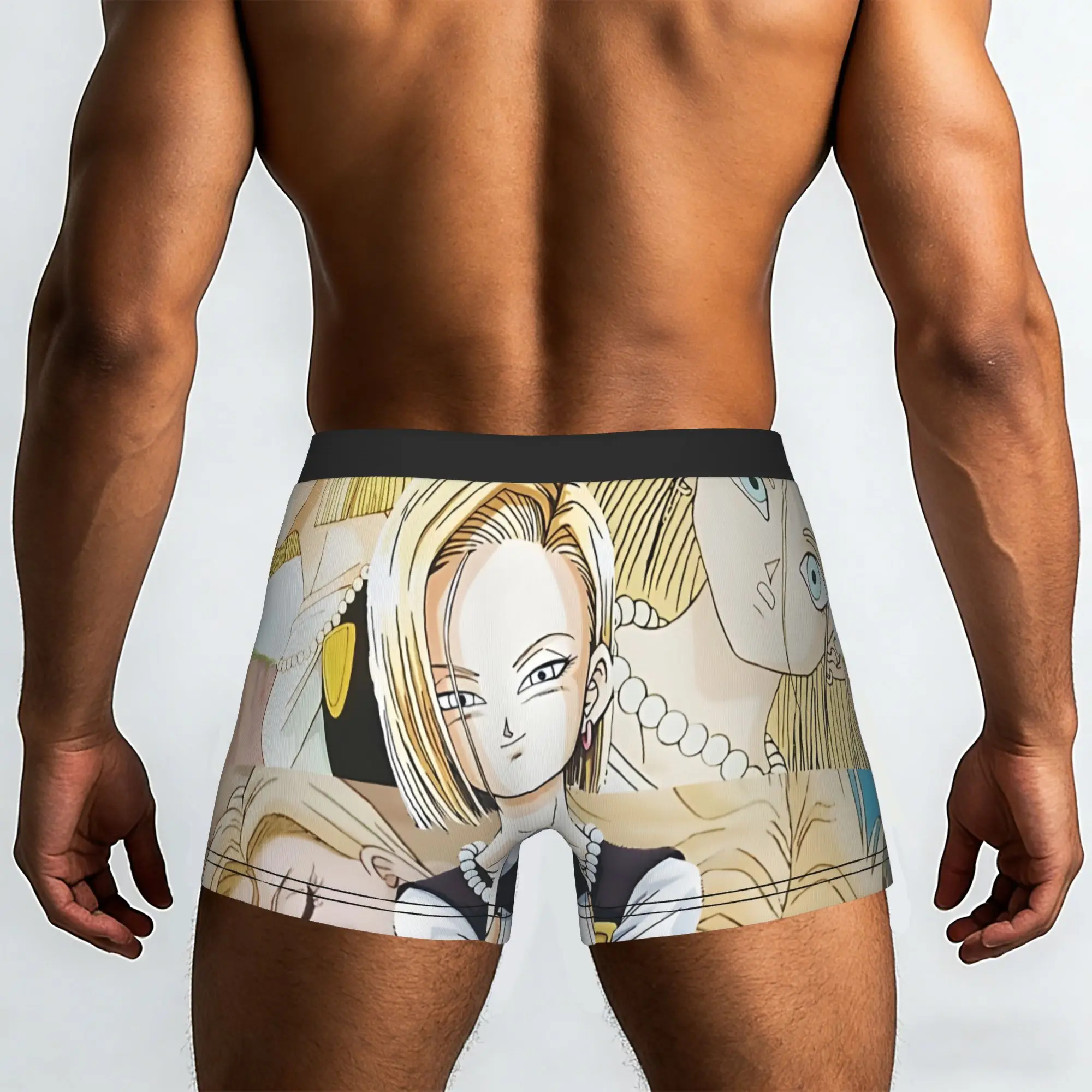 DBZ ANDROID 18 Dragon Ball Underpants Homme Panties Men's Underwear Comfortable Shorts Boxer Briefs
