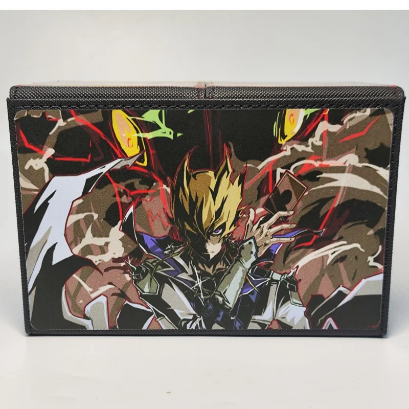 Yu-Gi-Oh Card Case Red Dragon Archfiend Tcg Diy Leather Ultra-Large Capacity Action Toy Figure Anime Game Collection Storage Box