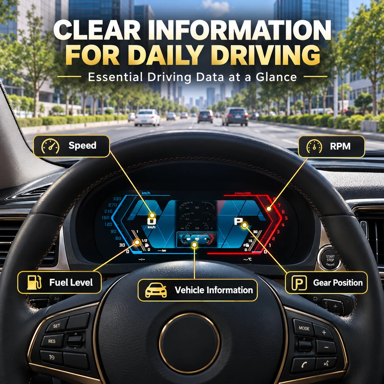 E90 Digital Cluster Upgrade Kit for 3 Series Dashboard With 8 UI Themes Plug and Play Harness Easy to Install OEM