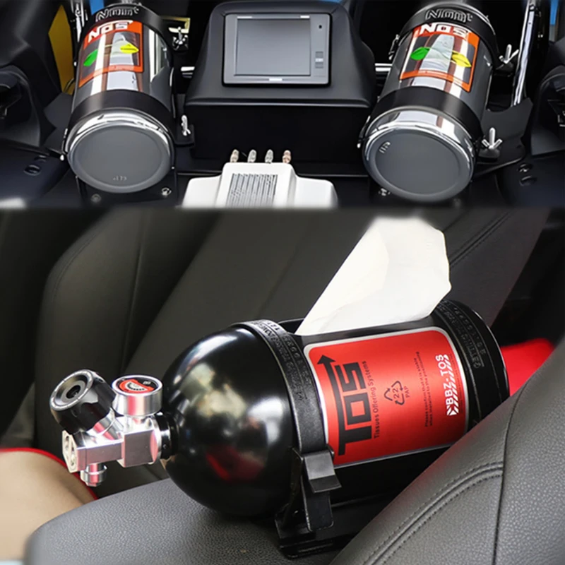 

New NOS/TOS nitrogen system tissue box, car decorationtissue box, High end aluminum alloy tissue box
