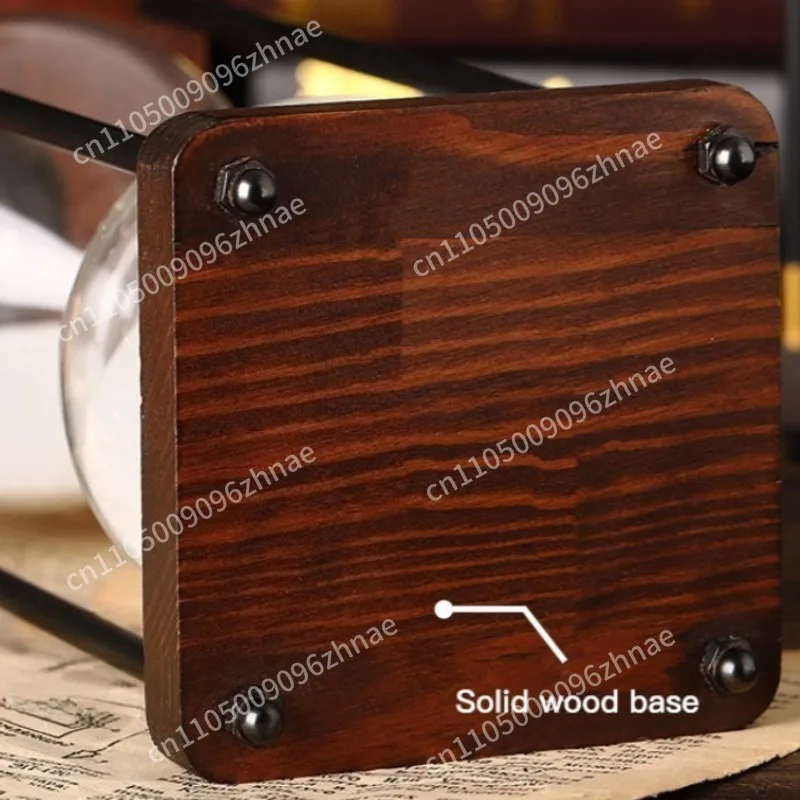 Non-fragile classical personalized home decoration,solid wood retro classical hourglass creative drink cabinet living room timer
