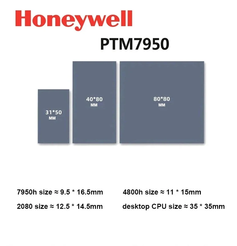 Honeywell ptm7950 Wärme leitpad Phasen wechsel Grafikkarte CPU Notebook Computer Kühlung effiziente leitfähige Silikons cheibe – Detail 1