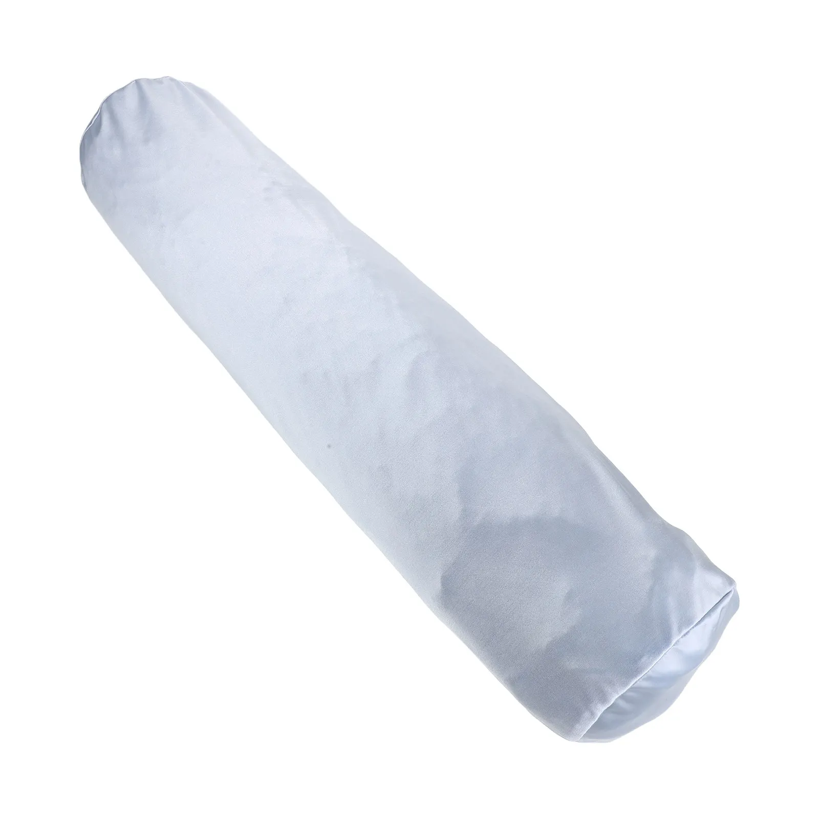 Cylindrical Neck Pillow Cover Sky Blue Round Lumbar Protector 23.2x6 Soft Breathable Ice Cooling Pillowcase for Travel Office