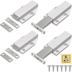 Push Heavy Duty 4 Pack Push to Open Cabinet Hardware Magnetic Contact Latches for Large Door Push