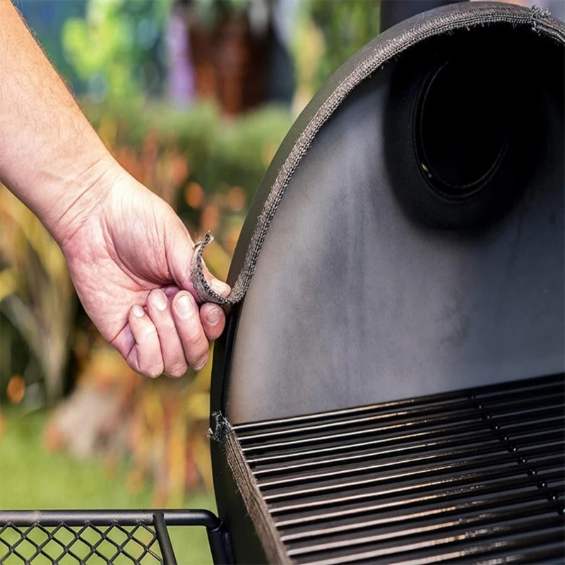 Selos resistentes calor, junta temperatura para grelha, material fibra substituição, perfeito para cozinhar
