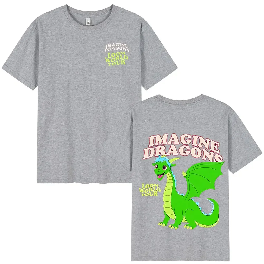 Imagine Dragons Loom World Tour 2024 T Shirt Rock Band Cartoon