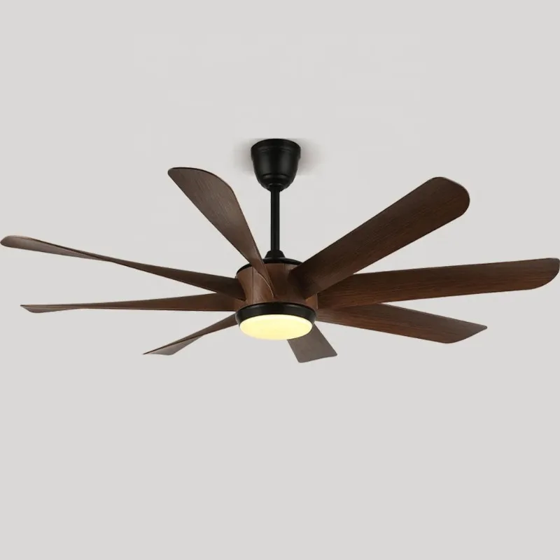 2026-Hot Sale 60 Inch Abs 8 Blade Luxury Dc Large Nordic Modern Bldc Led Big Ceiling Fan With Light