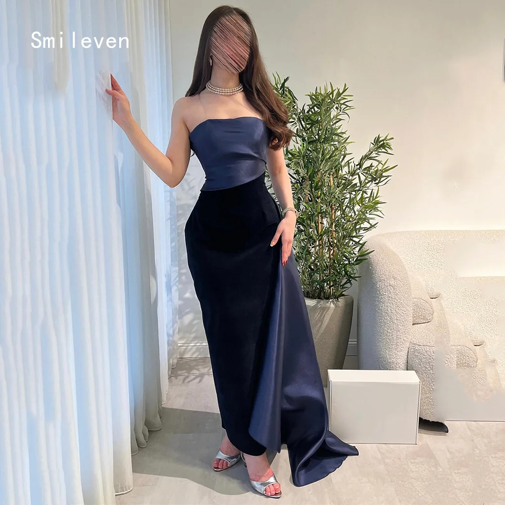 

Smileven Luxury Mermaid Prom Dress Temperament Strapless Party Gowns Sexy Occassion Dress Customized 2026