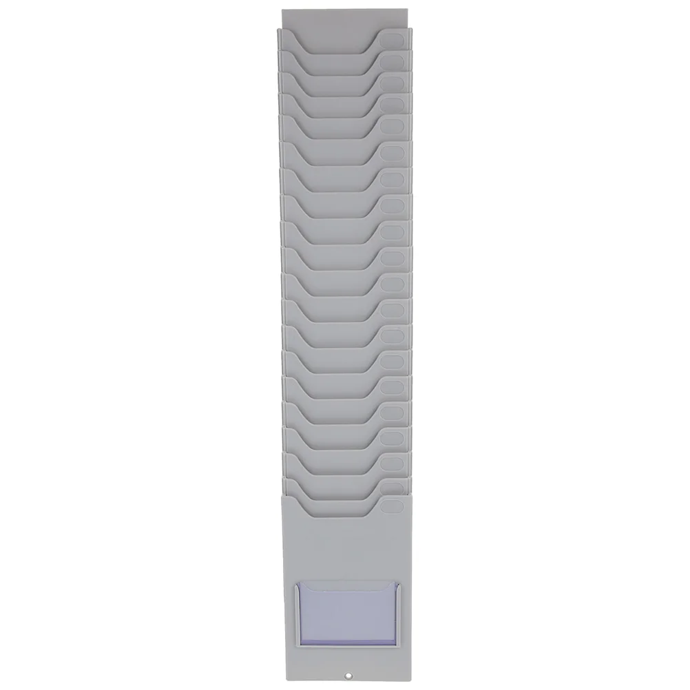 

Material Card Rack Grey Wall Mount Holder Garage Organizers Employee Badge Rack Warehouse Shelving Storage