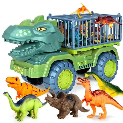 Dinosauro trasporto auto dinosauro ingegneria veicolo vettore camion giocattolo Indominus Rex Jurassic World dinosauri giocattoli regali per i bambini