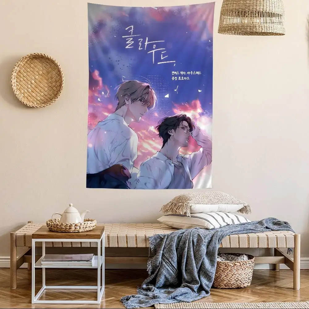 فقدت في السحابة الكلاسيكية الجدار نسيج شنقا التارو الهبي جدار السجاد النوم جدار شنقا ورقة #4