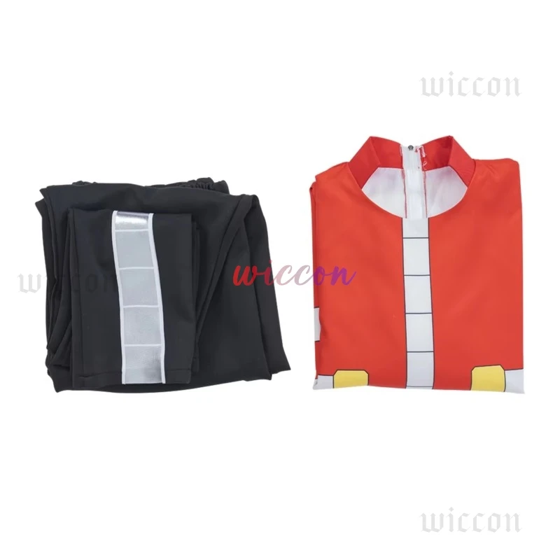 زي تنكري Game Dr Eggman للرجال برتقالي مزدوج الصدر وأكمام طويلة مع بنطال زي الهالوين الكامل