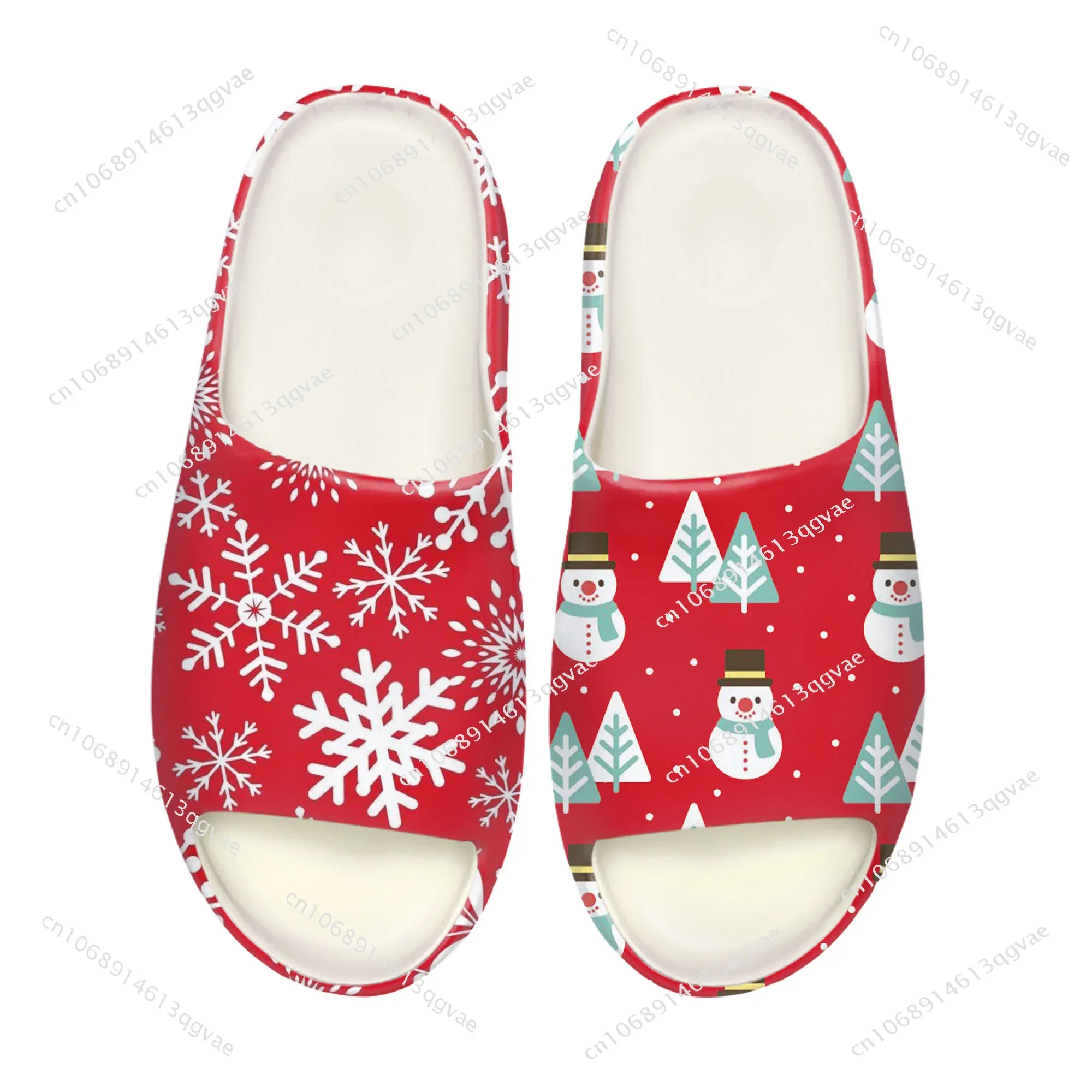 New Christmas Pattern Soft Sole Sllipers Home Clogs Customized Water Shoes Mens Womens Teenager Stepping on Shit Beach Sandals