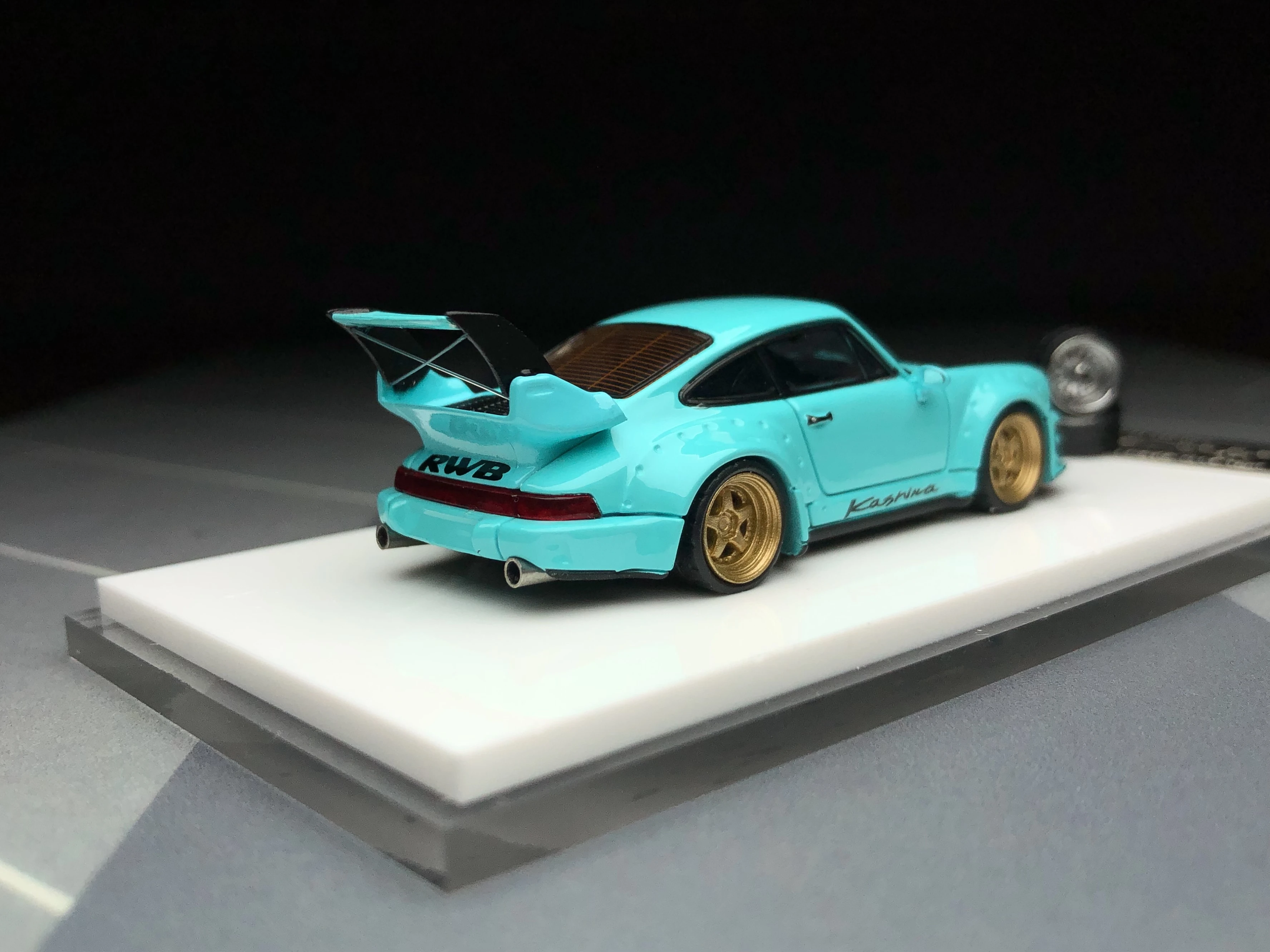 FS 1:64 Fast Speed Blue RWB 964 Racing Sports Model Diecast Metal Car Diecast Model Car Collection Limited Edition Hobby Toys Ca