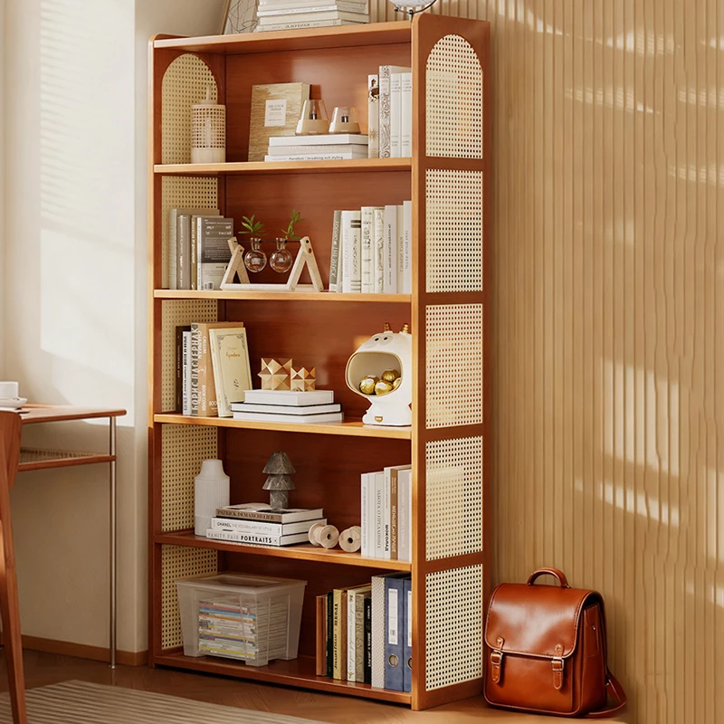 Estanterías para decoración de suelo, accesorios estéticos japoneses, biblioteca artística nórdica, estante para libros barato, Librero minimalista, decoración del hogar