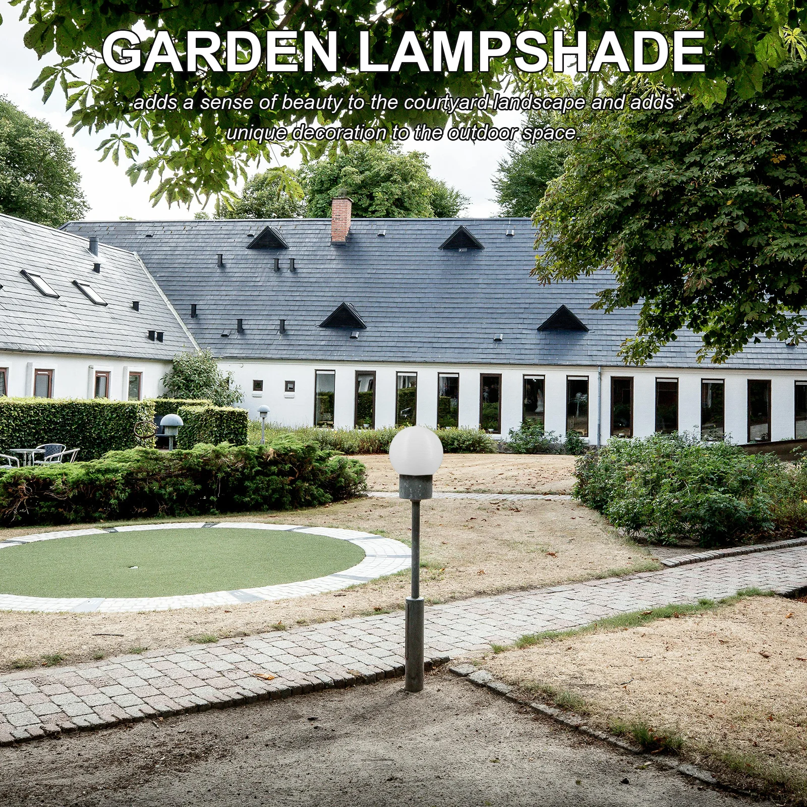 

Round Plastic Lampshade for Ceiling Wall Garden Lamp Replacement Dome Design Softens Bright Light Modern Simple Style Decorative