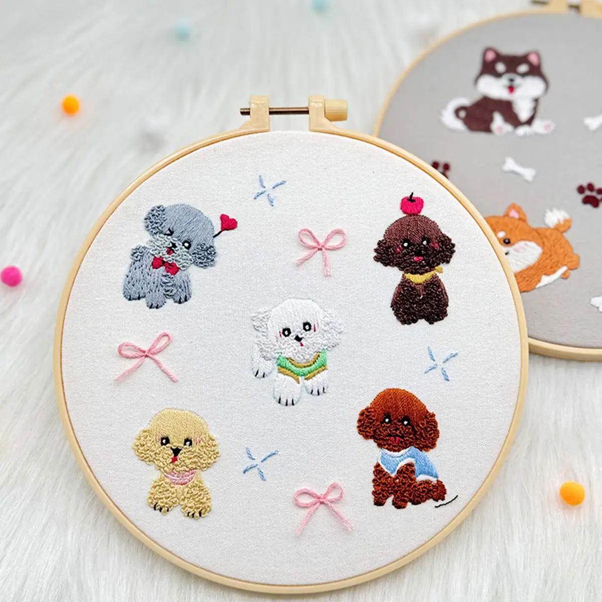 

Незаконченный DIY набор для вышивки для начинающих, домашнее животное, декоративная живопись, швейная нить для вышивки крестиком, набор инструментов, посылка