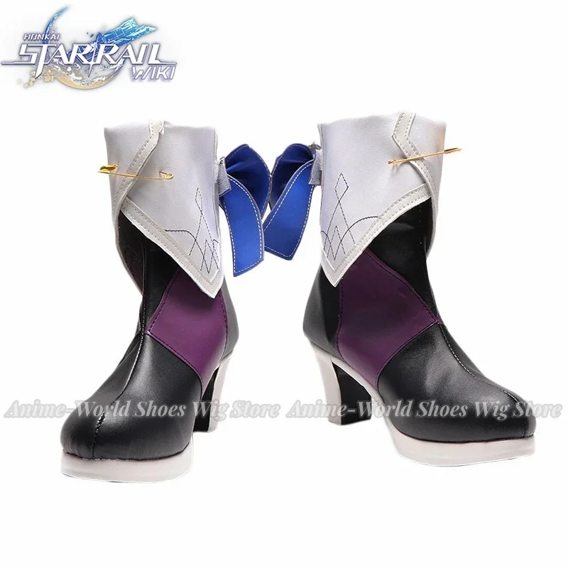 Honkai Star Rail Cosplay Herta Sapatos Botas Curtas Peruca Anime Jogo Acessório Halloween Carnaval Festa Roupa Mulheres Menina Homens