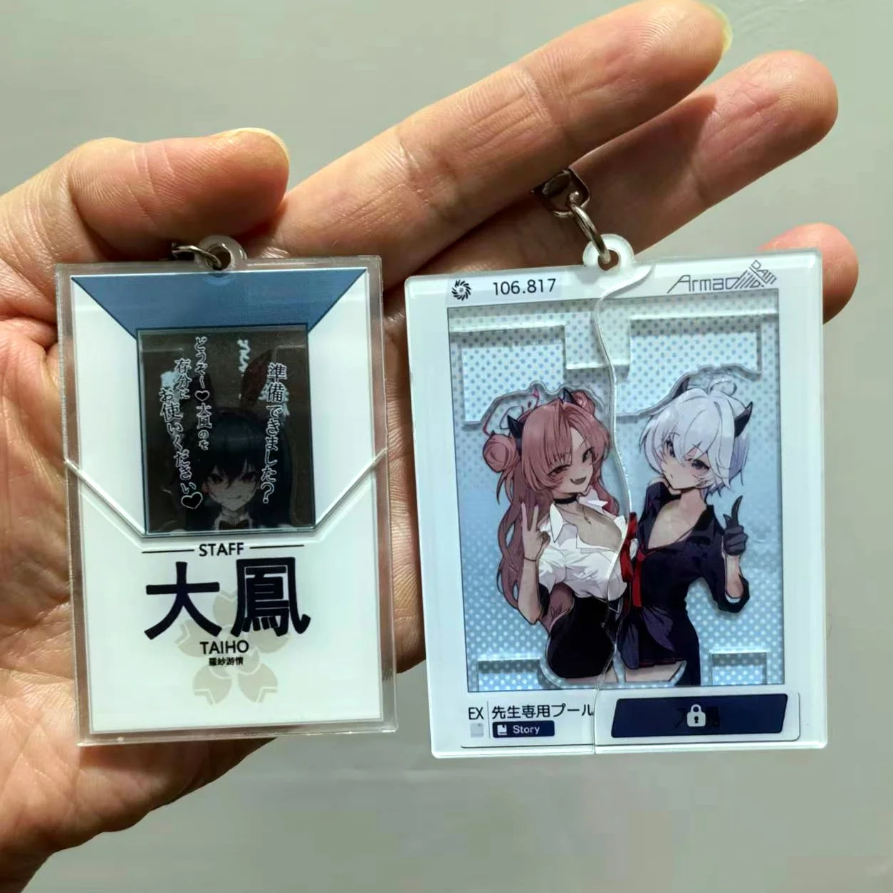 Chaveiro de Acrílico Cosplay Game Blue Archive Azur Lane IJN Taihō Yozakura Kirara - Acessório para Bolsa e Adereço Decorativo