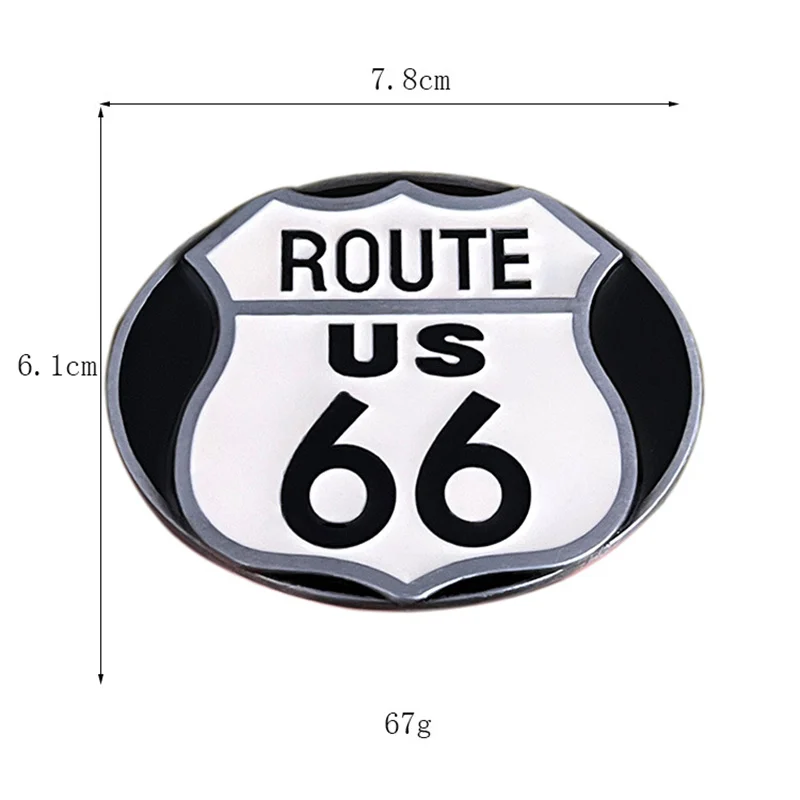 Us route 66 gürtels chnalle im westlichen stil