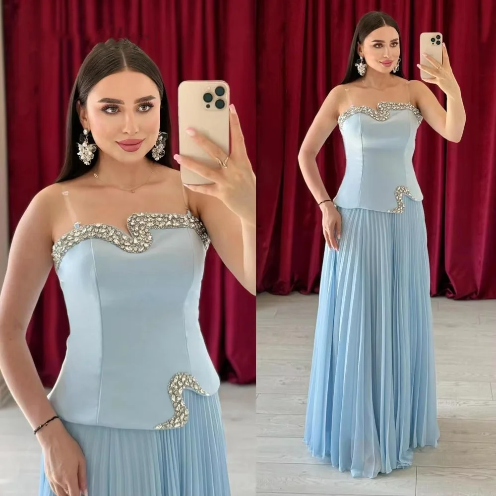 Abito da sera personalizzato con scollo a barchetta Splendidi abiti da ballo senza maniche che bordano occasioni formali Abito da festa con volant sexy Robe Soiree