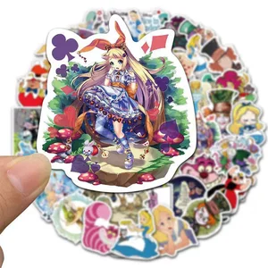 ديزني أليس في بلاد العجائب ملصقات الكرتون ، ملصقات الكتابة على الجدران المقاومة للماء ، حقيبة ، أمتعة ، سيارة ، طفل لطيف ، ملصق DIY ، لعبة ، 10 قطع ، 30 قطعة ، 50 قطعة أفضل 10 مبيعات أليس في بلاد العجائب الخيال - رقم 7