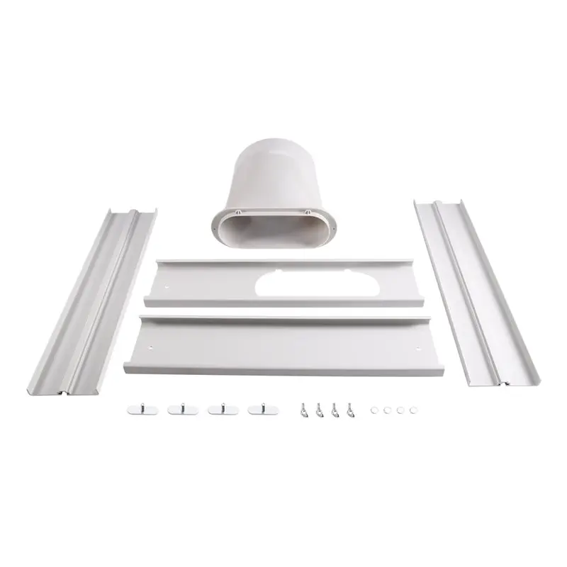 AB43-Tube Connector Seal Plate Set Portable Air Conditioner Vent Kit Tight Sealing Slide Plate Air Conditioner Accessories