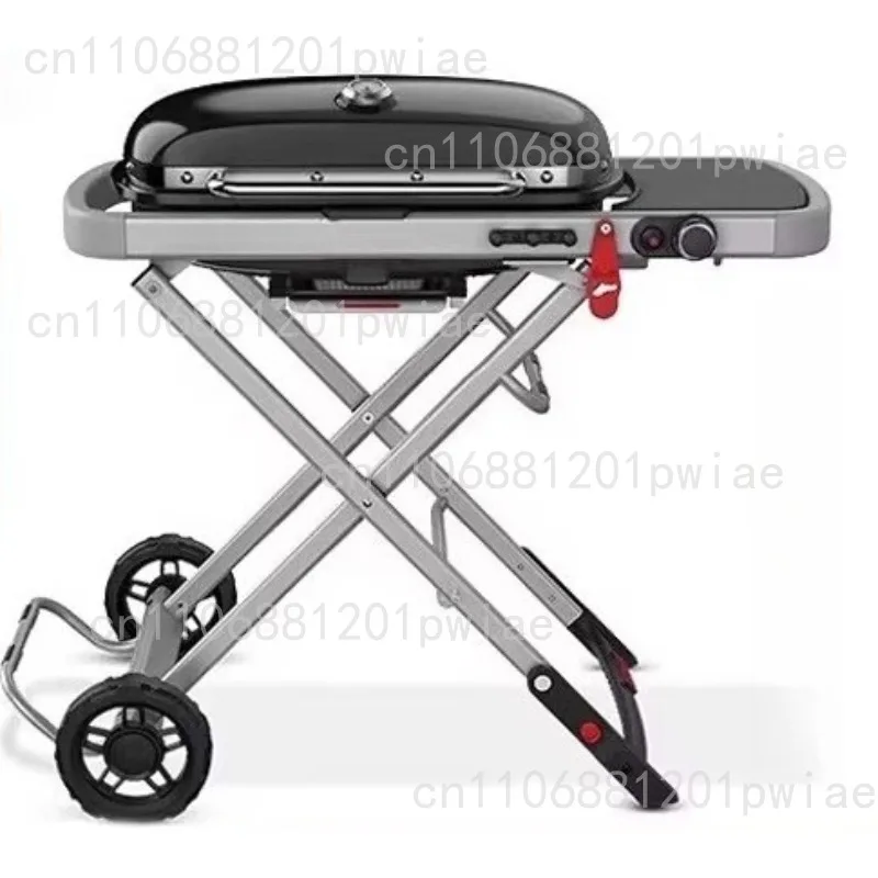 Household High Quality Outdoor Camping Garden Home Party Steel Iron Black Propane Gas BBQ Barbecue Grill