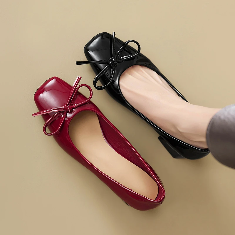 

2026 Fashion Bowknot Design High-heeled Shoes Women Shallow Mouth Square Toes Shoes Relaxation Comfortable Women Shoes 77
