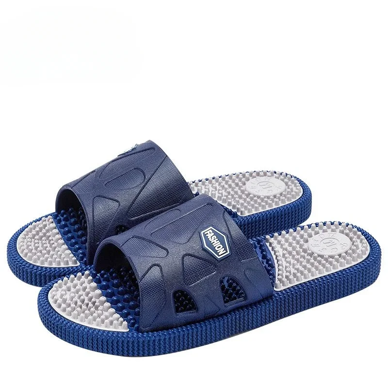 Four Seasons Universal Men's Massage Slippers - Non-Slip Bath Sandals for Home Pedicure Therapy