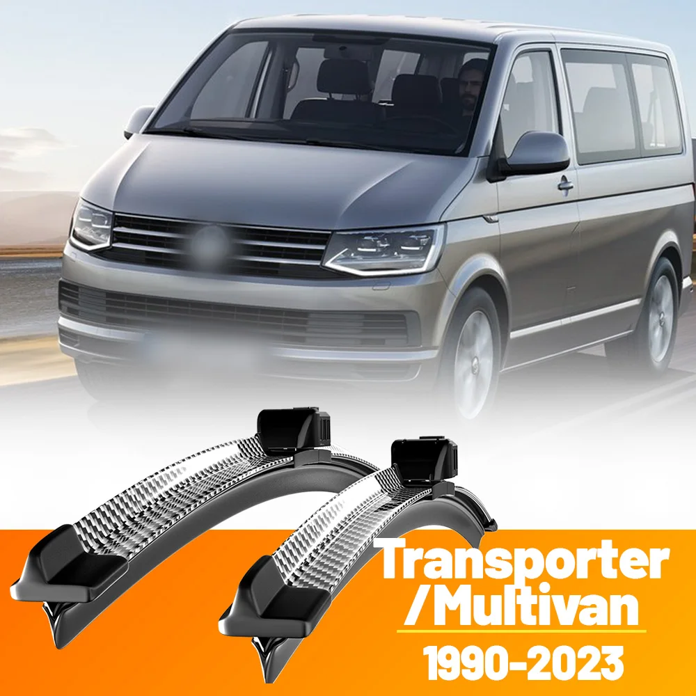 2pcs Front Windshield Windscreen Wiper Blades Carbon Fibre Wipers For VW Transporter Multivan T4 T5 T6 T7 1990-2023 2014 2015
