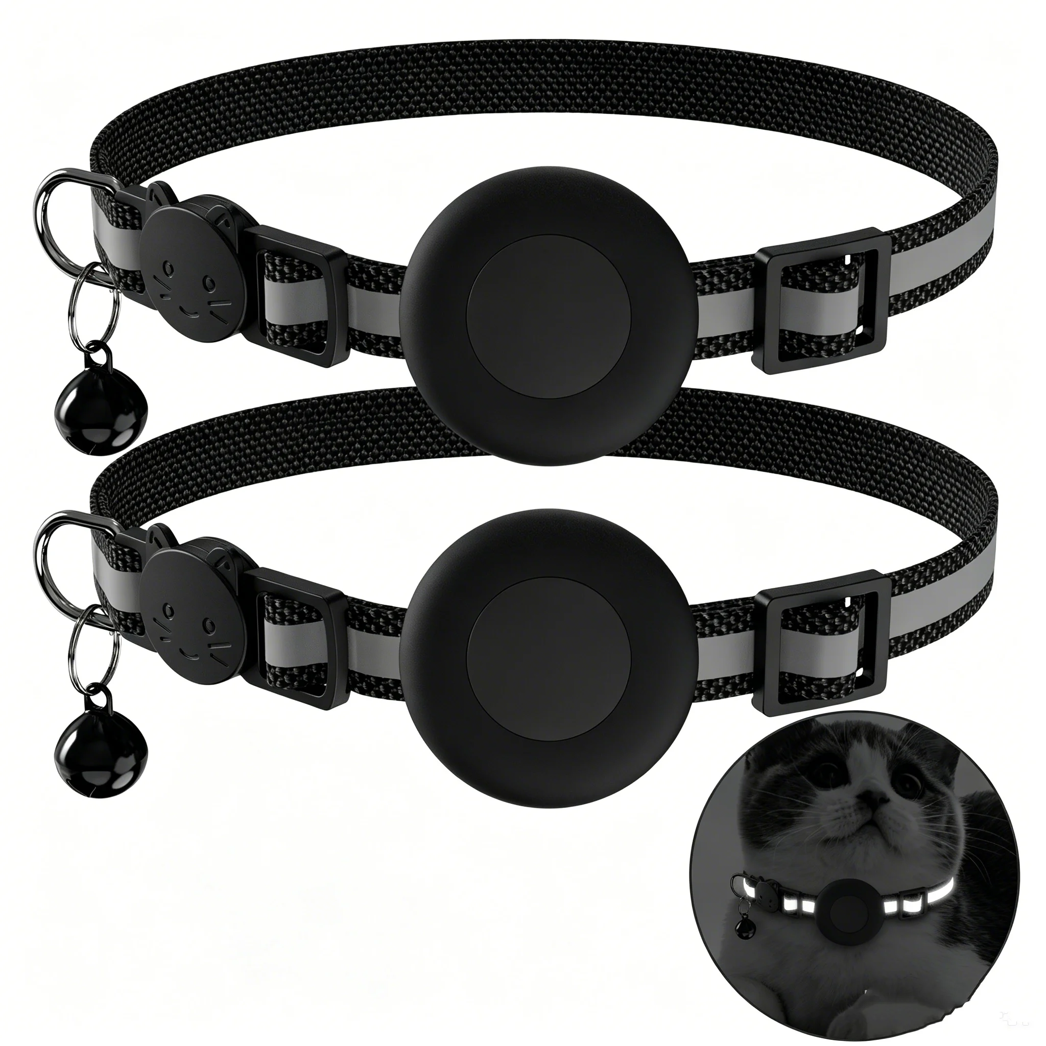Cover For Apple Airtag Cat Collar Holder Silicone Strap Air Tag Anti-lost Protective Cases for Cat Dog Pet Collar Harness Loop