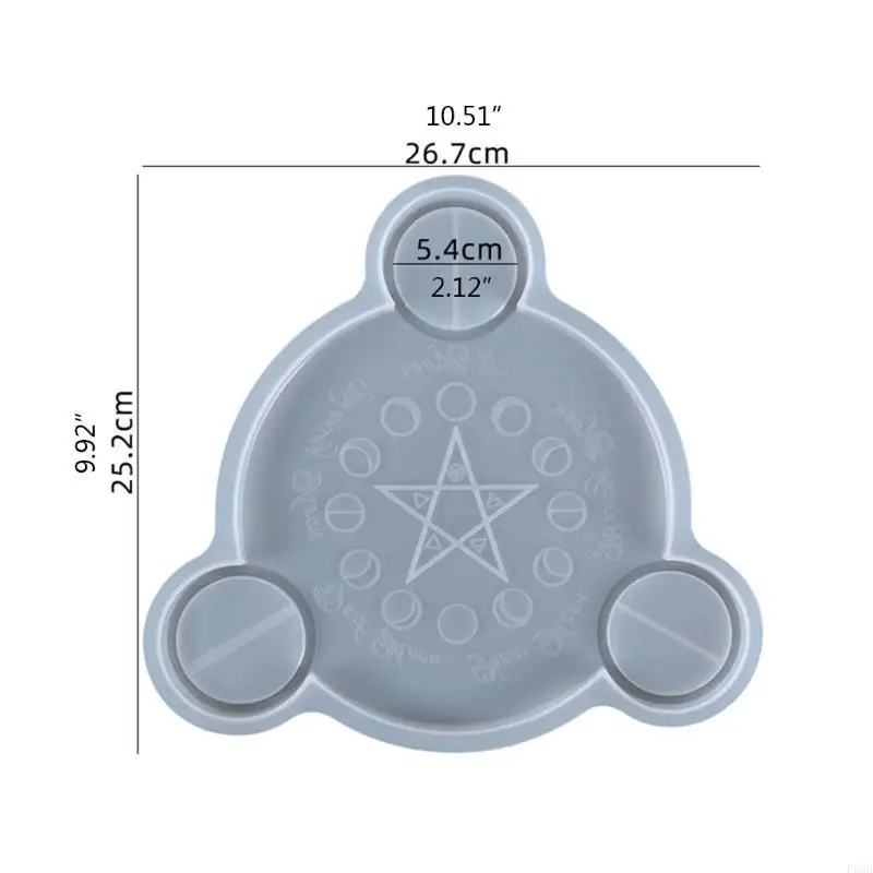ตกแต่งเทียนเทียนเทียนแผ่นแท่นบูชาปั้นปั้นรอบซิลิโคนถาด diy มืองานฝีมือทาโรต์ซิลิโคนหล่อแม่พิมพ์แม่พิมพ์