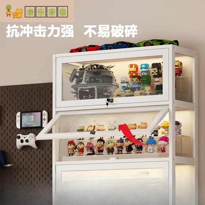 Transparent Lego Display Cabinet with Light for Home Use
