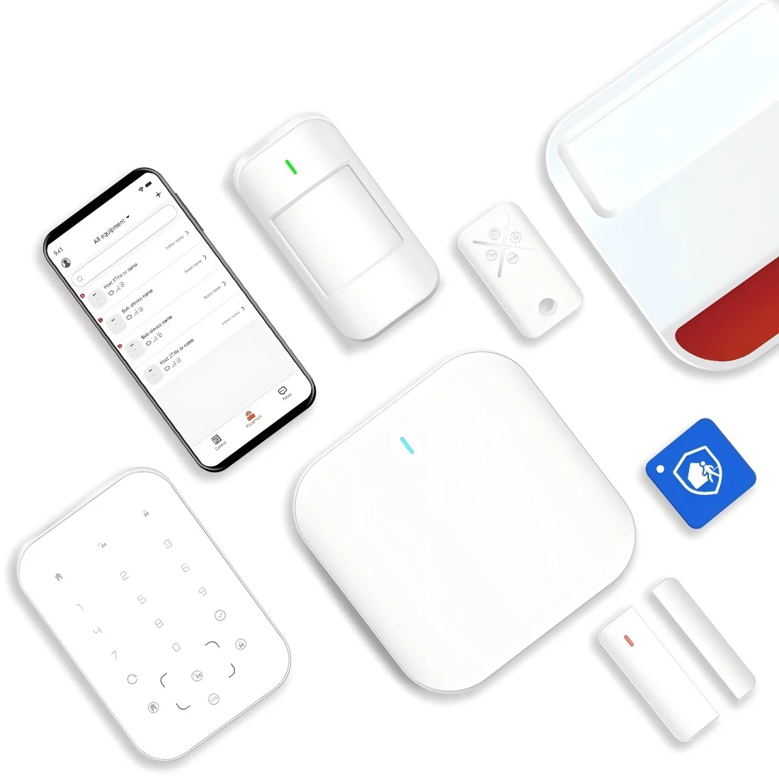 Sistema de alarme sem fio quente 12V DC com conexão plástica TCP/IP