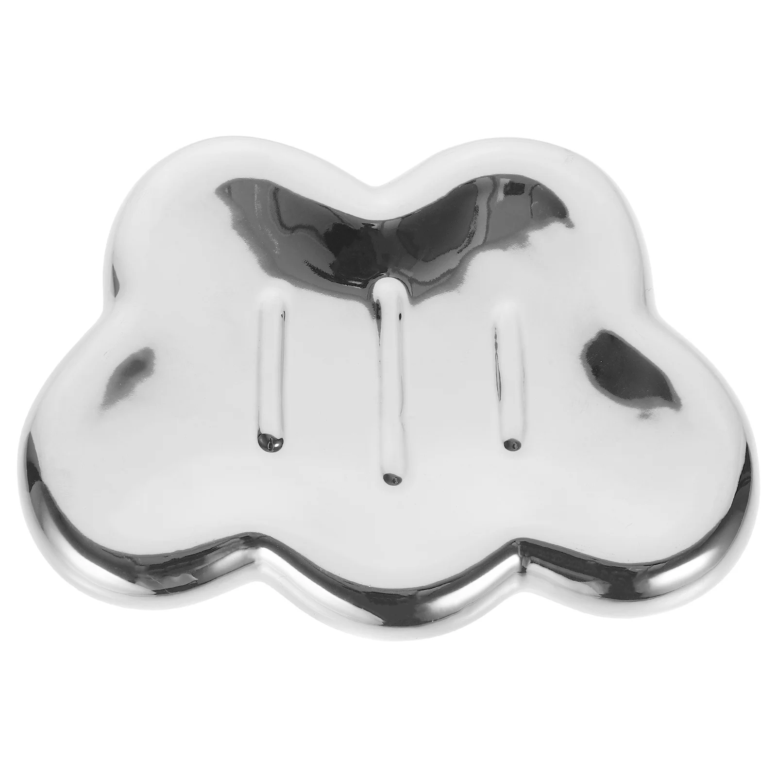 

Ceramic Cloud Shaped Soap Dish Minimalist Bathroom Decorative Holder Non-Slip Base for Kitchen Sink Bathtub Shower Storage