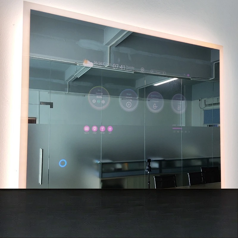 High-end hotel gym bedroom long smart makeup mirror bathroom mirror Android magic mirror waterproof with touch screen
