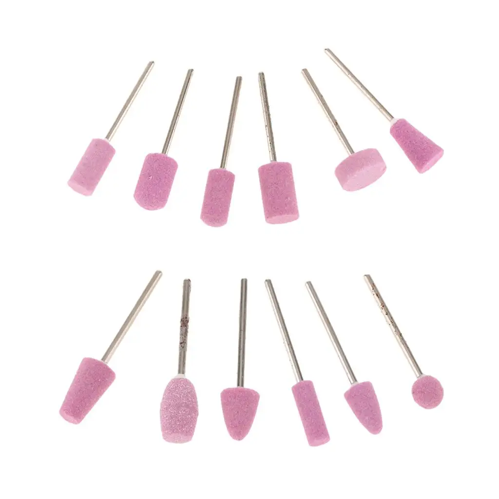 12pcs Nail Burr Grinding Head Burr Attachment Attachment Nail