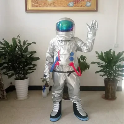 Space Suit Astronaut mascot costume with Backpack with LOGO glove,shoes