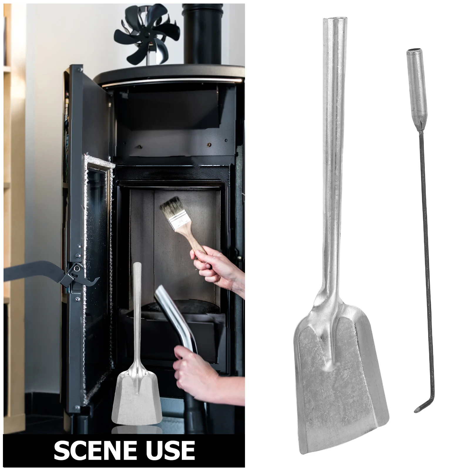 Ensemble d'outils de cheminée, pince à bûches en fer pour foyer, poêle à bois, pelle à cendres robuste, accessoires de Camping pour Poker d'intérieur, 4 pièces