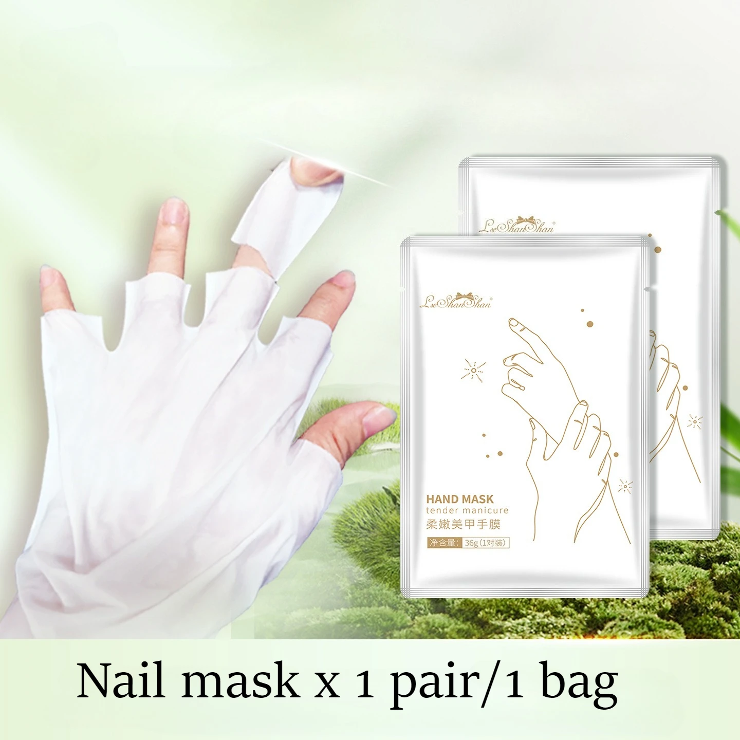 Sarung tangan pelembab untuk perawatan kuku, sarung tangan salon kecantikan, sarung tangan untuk perawatan kulit, set sarung tangan kosong untuk perawatan kulit.