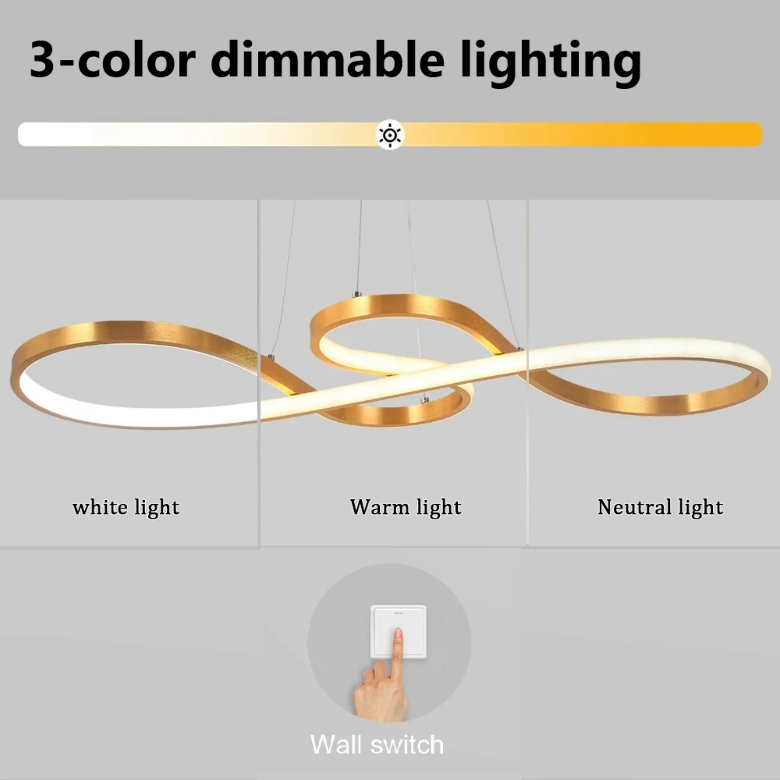 Nordic Ceiling Lamp Island LED Ceiling Chandelier Creativity Dining Table Light Dimming Pendant Lights Home Decor Remote Lamps