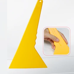 KTM Car Film Tool Big Triangle Scraper Plastic Yellow Big Scraper Thin Scraper Hard Scraping Concave Color Changing Film Tool