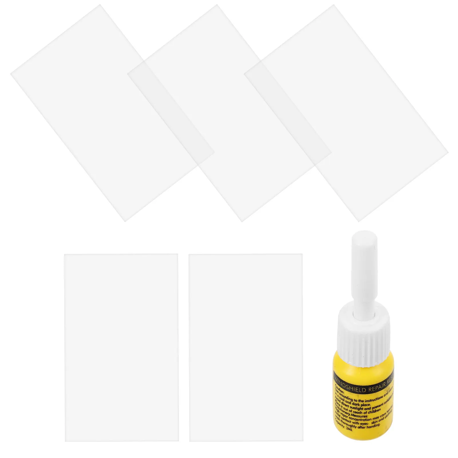 1Set Glass Crack Repair Kit Includes Fluid Resin for Windshield Auto Window Repair Seamless Fix for Multiple Damages