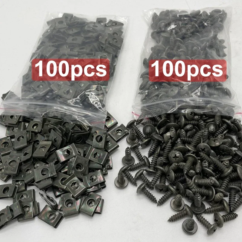 Universal Automotive mudguard screws, fender, bumper lining, buckle fixing, self tapping screws, rust prevention Accessories