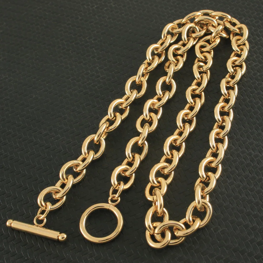 Wholesale Stainless Steel Jewelry Fashion Gold Color Chain Necklace Design Joyas De Acero Inoxidable Para Mujer NFHZAFBB