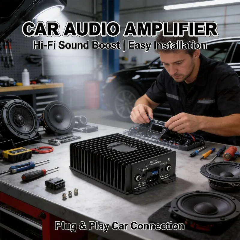 Auto Audio Upgrade Replacement Vehicle Accessories 80W 4 Channel A/B Class Car Amp Digital Sound Processor Android Car Head Unit